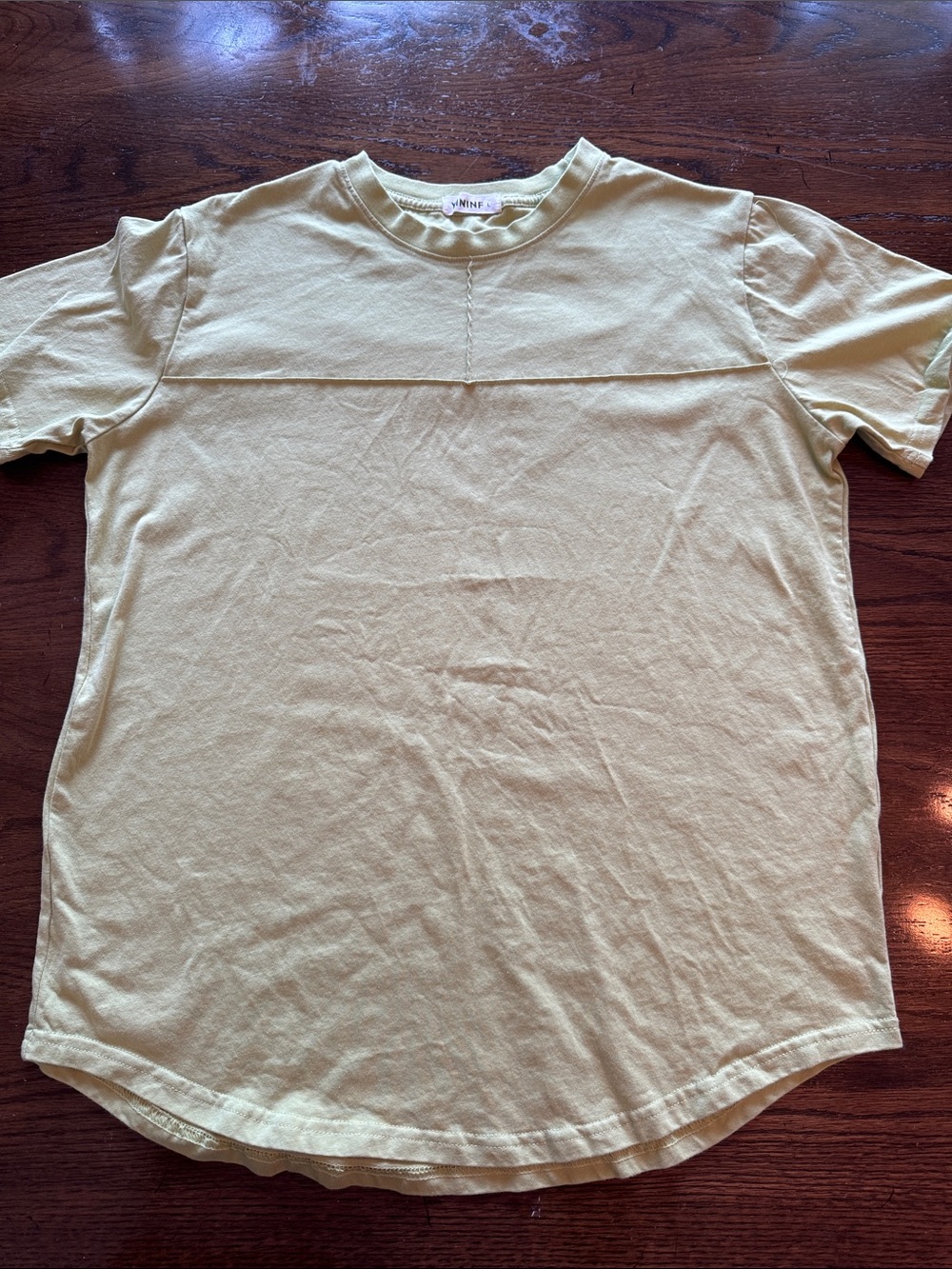 Men's Short-Sleeve Crewneck T-Shirt in Pale Yellow by